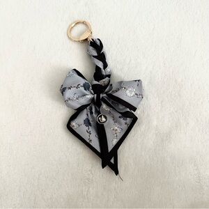 Purse Scarf Bow braided keychain clip charm